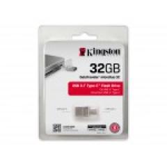 STICK 32GB USB 3.1 Kingston DataTraveler microDuo 3C Type-A/Type-C for Apple Silver