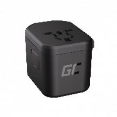 Steckdosen Universaladapter Green Cell TripCharge Pro AC100-240 maximal 880-1840W 110-240V USB-C Power Delivery USB Ultra Charge Black