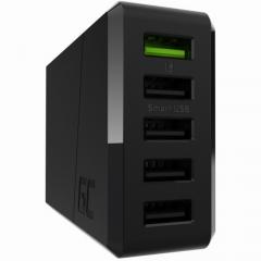 Ladegerät Green Cell Charge Source 5xUSB Smart/Ultra Charge 52W Black