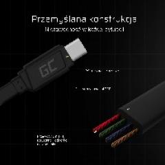 KAB USB > USB-C (ST - ST) 0,25m Green Cell Black