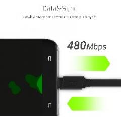 KAB USB > USB-C (ST - ST) 0,25m Green Cell Black
