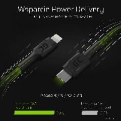 KAB USB-C > Lightning (ST-ST) 1m Green Cell Black
