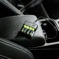 Akku Ladegerät Green Cell VitalCharger Ni-MH AA/AAA microUSB USB-C Port Black