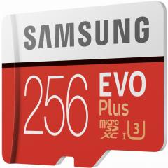 256GB Samsung EVO Plus MicroSDXC 100MB/s +Adapter