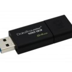 STICK 64GB USB 3.0 Kingston DataTraveler 100G3 black