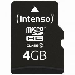 4GB Intenso MicroSDHC 20MB/s +Adapter