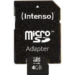 4GB Intenso MicroSDHC 20MB/s +Adapter