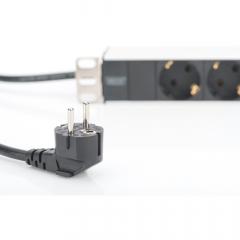 NWSZ Steckdosenleiste Aluminium PDU 1U Digitus Nennleistung: 4000W, 250VAC 50/60Hz, 8x Schutzkontakt