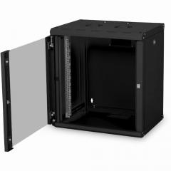 NWS Wandschrank 19 12HE Digitus 643x600x450 mm, Farbe black (RAL 9005)
