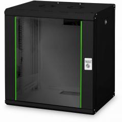 NWS Wandschrank 19 12HE Digitus 643x600x450 mm, Farbe black (RAL 9005)