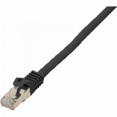 Patchk.CAT7/6a S/FTP 0,25m black RJ45 Halogenfrei (LSZH)
