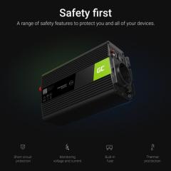 Green Cell KFZ Spannungswandler Power Inverter 12V > 220V 1000/2000W Black