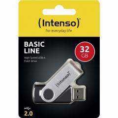 STICK 32GB USB 2.0 Intenso Basic Line Black/Silver