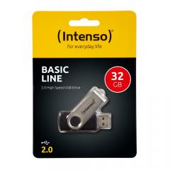 STICK 32GB USB 2.0 Intenso Basic Line Black/Silver