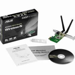 ASUS PCE-N15 Wireless LAN PCI-Express-Adapter 802.11 b/g/n mit 300 Mbit/s