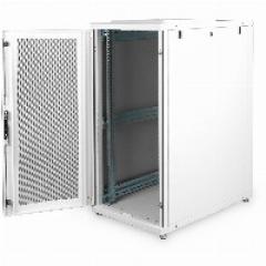 Serverschrank 19 26HE Digitus 1260x600x1000 mm, Farbe Grau (RAL 7035), perforierte Tür