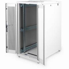Serverschrank 19 26HE Digitus 1260x600x1000 mm, Farbe Grau (RAL 7035), perforierte Tür