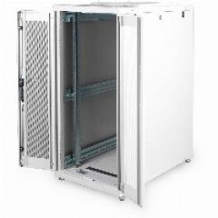 Serverschrank 19 26HE Digitus 1260x600x1000 mm, Farbe Grau (RAL 7035), perforierte Tür