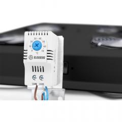 NWSZ Dachlüftereinheit Digitus für Unique Netzw. & Dyna. Basic 4 Lüfter, Schalter, Thermostat, 552 m³ zirk./h, Farbe black (RAL 9005)