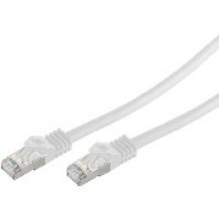 Patchk.CAT7/6a S/FTP 0,5m white RJ45 Halogenfrei (LSZH)