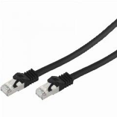 Patchk.CAT7/6a S/FTP 0,5m black RJ45 Halogenfrei (LSZH)