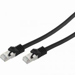 Patchkabel CAT7/6a S/FTP 1m RJ45 Halogenfrei (LSZH) Black