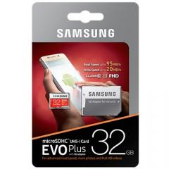 32GB Samsung EVO Plus MicroSDHC 95MB/s +Adapter