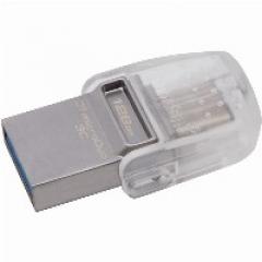 STICK 128GB USB 3.1 Kingston DataTraveler microDuo 3C Type-A/Type-C for Apple Silver