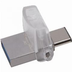 STICK 128GB USB 3.1 Kingston DataTraveler microDuo 3C Type-A/Type-C for Apple Silver