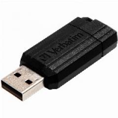 STICK 64GB USB 2.0 Verbatim StorenGo PinStripe Black