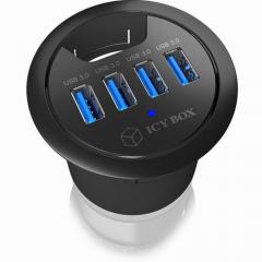 Tisch-Hub 4x USB 3.0 Type-A ICY BOX