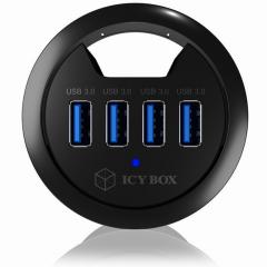 Tisch-Hub 4x USB 3.0 Type-A ICY BOX