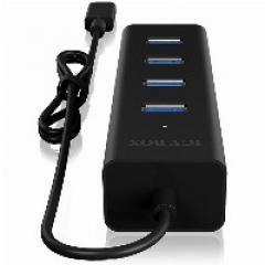HUB 4Port ICY BOX passiv Black