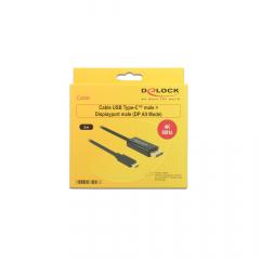 KAB USB-C > DisplayPort (ST-ST) 2m 4K 60Hz DeLOCK Black