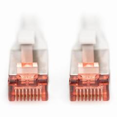 Patchkabel CAT6 RJ45 S/FTP Länge 10m, Farbe grey AWG 27/7, Cu, Digitus