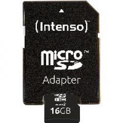 16GB Intenso MicroSDHC 20MB/s +Adapter