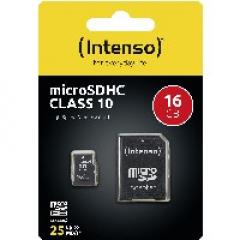 16GB Intenso MicroSDHC 20MB/s +Adapter