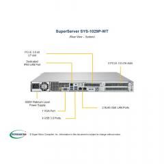 Barebone Server 1U Dual 3647 8 Hot-swap 2.5 600W Platinum SuperServer 1029P-WT