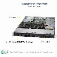 Barebone Server 1U Dual 3647 8 Hot-swap 2,5 750W Redundant Platinum SuperServer 1029P-WTR