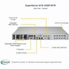Barebone Server 1U Dual 3647 8 Hot-swap 2,5 750W Redundant Platinum SuperServer 1029P-WTR