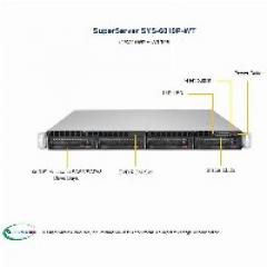 Barebone Server 1U Dual 3647 4Hot-swap 3,5 600W Platinum SuperServer 6019-WT