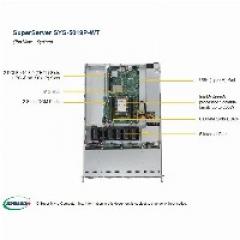 Barebone Server 1 U Single 3647 4 Hot-swap 3.5 600W Platinum SuperServer 5019P-WT