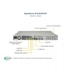 Barebone Server 1 U Single 3647 4 Hot-swap 3.5 600W Platinum SuperServer 5019P-WT