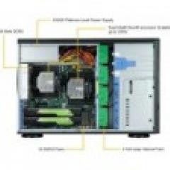 Barebone Server 4 U/Tower Dual 3647 8 Hot-swap 3.5 1200W Redundant Platinum SuperWorkstation 7049A-T