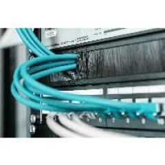 NWSZ Kabelbürstenleiste 19 1HE Digitus 44x483x11 mm, Bürstenöffnung 27x423 mm, Farbe black (RAL 9005)