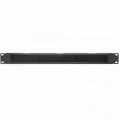 NWSZ Kabelbürstenleiste 19 1HE Digitus 44x483x11 mm, Bürstenöffnung 27x423 mm, Farbe black (RAL 9005)