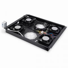 NWSZ Dachlüftereinheit Digitus für Unique Serverschränke 4 Lüfter, Schalter, Thermostat, 552 m³ zirk./h, Farbe black (RAL 9005)