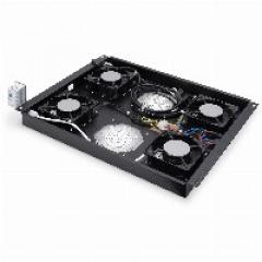 NWSZ Dachlüftereinheit Digitus für Unique Serverschränke 4 Lüfter, Schalter, Thermostat, 552 m³ zirk./h, Farbe black (RAL 9005)