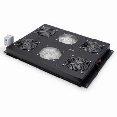 NWSZ Dachlüftereinheit Digitus für Unique Serverschränke 4 Lüfter, Schalter, Thermostat, 552 m³ zirk./h, Farbe black (RAL 9005)