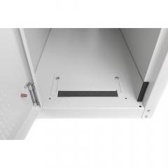 PC Schrank für Computergehäuse Glastür Digitus, inkl. Castorgruppe, Farbe Grau RAL 7035